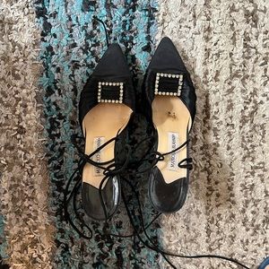 Manolo Blahnik Black Lace Heels